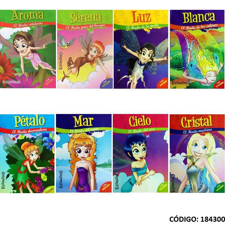 Libro cuen mini hadas c/stickers -298