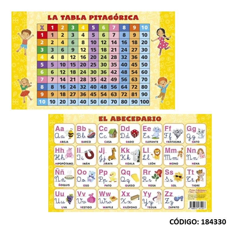 Tabla pitagorica + abecedario