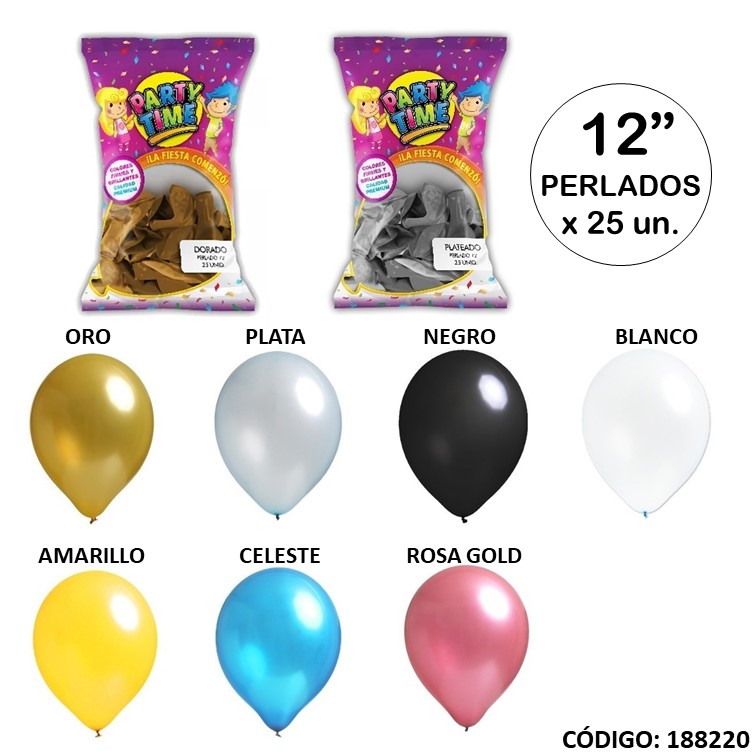 Globo perlado color 12""