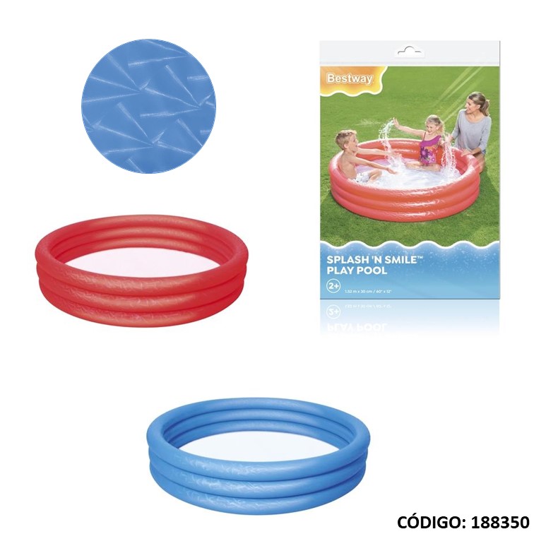 Pileta inflable bestway 3 aros 1.52