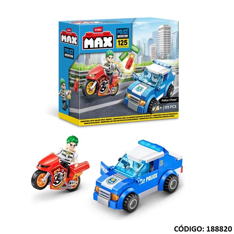 Juegos imp. sud. max police chase 125piezas