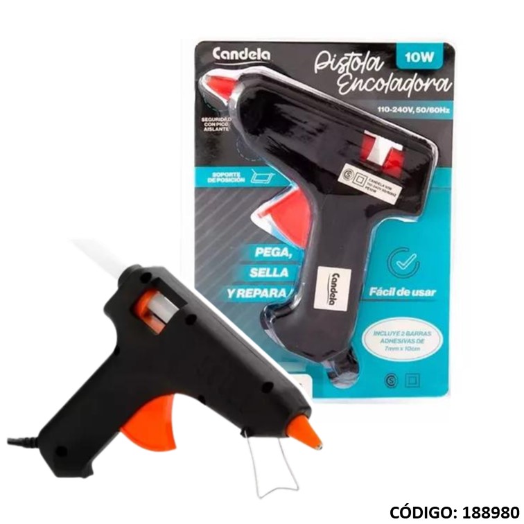 Pistola adhesivoesiva candela chica 10w 7442