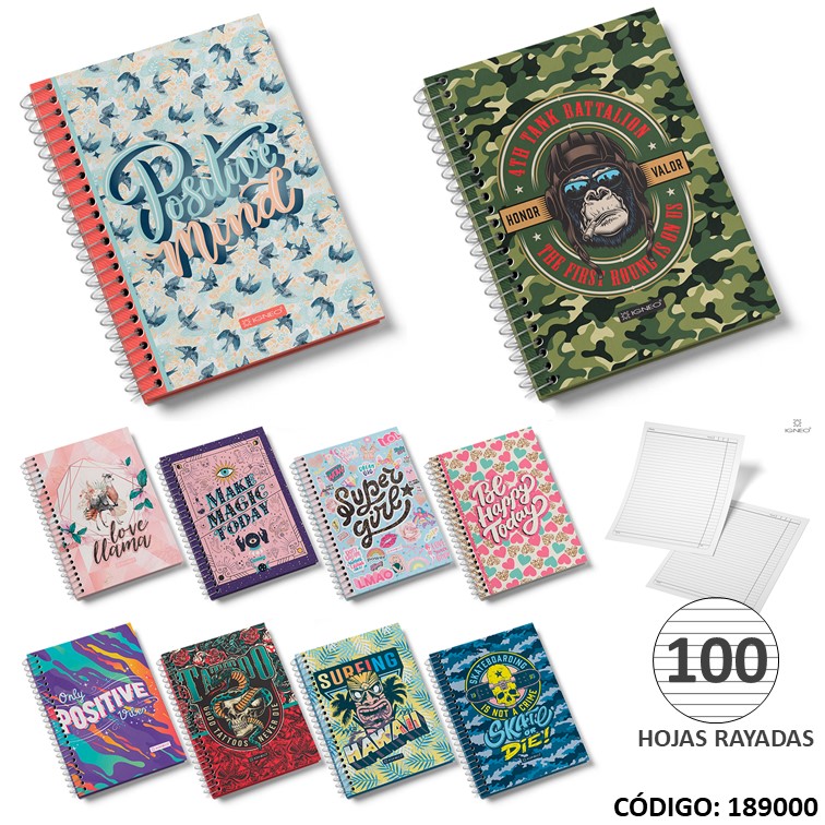Cuaderno a4 t/d igneo fantasia x100h