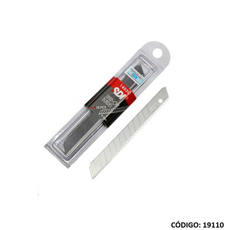 Estilete repuesto 9mm. sdi 10 tubos