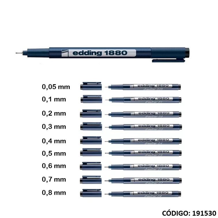 Puntera edding 1880 0.05 a 0.8