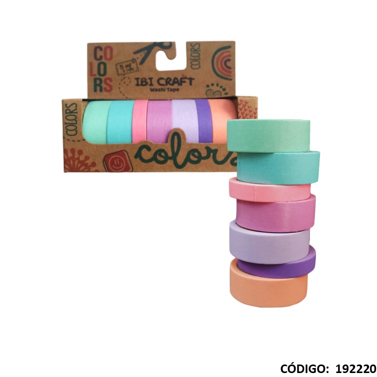 Fantasía cinta washi tape ibi craft pastel