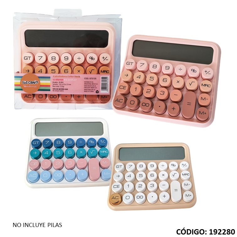 Calculadora ibi craft 12 dig. 73135 horiz