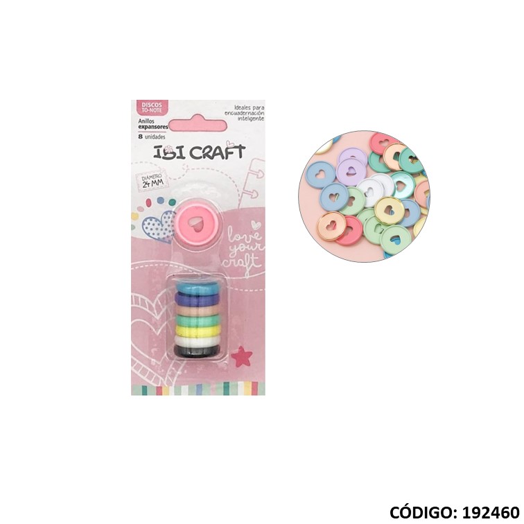 Discos ibi para cuaderno. hojas removibles 24mm