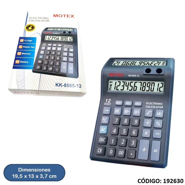 Calculadora motex kk-8585 12 dig