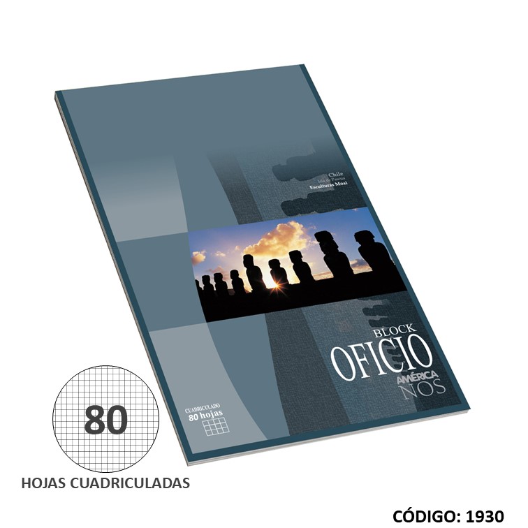 Block oficio america/m. apun. x80h