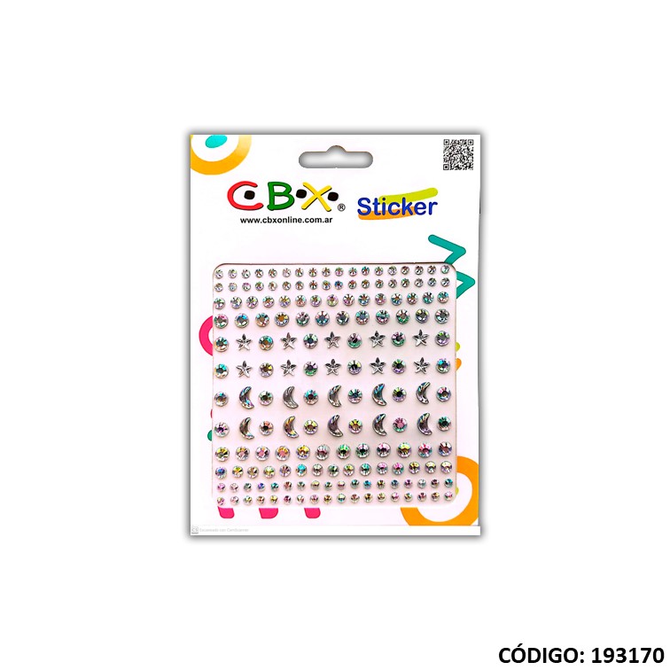 Sticker cbx strass blister 450/451
