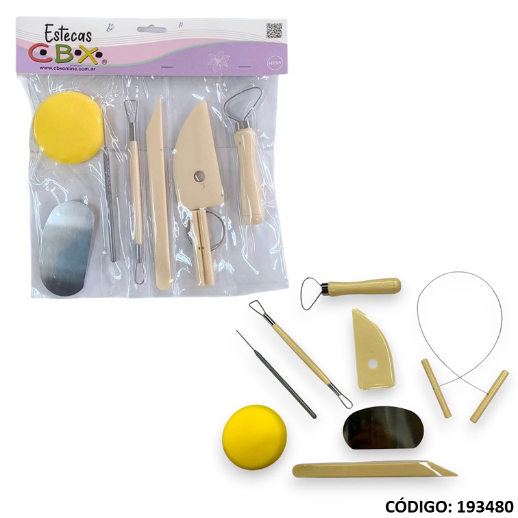 Artículo herram. arcilla cbx x8 piezas