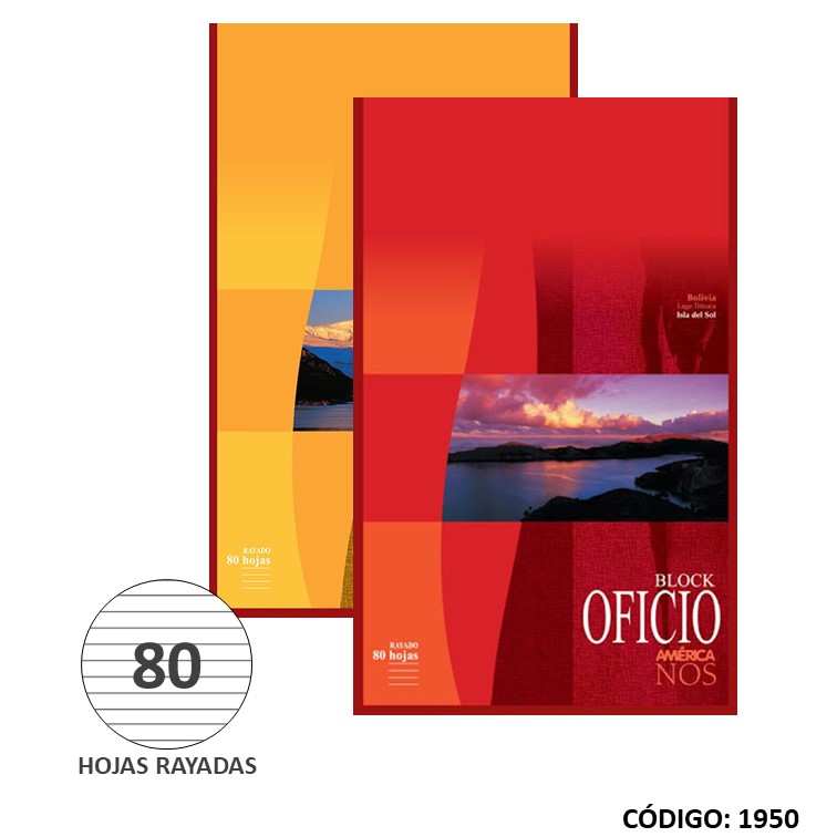 Block oficio america/m. apun. x80h