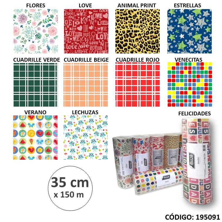 Papel bobina mil28 econom. 35cm. x150m