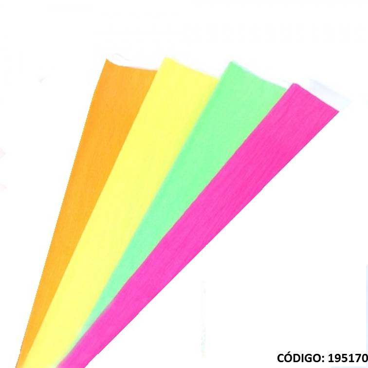 Papel crepe fluo (am/ve/na/ros)
