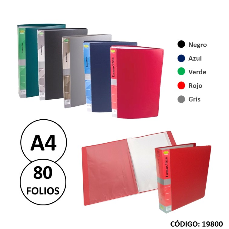 Carpeta polipropileno a4 80 folios