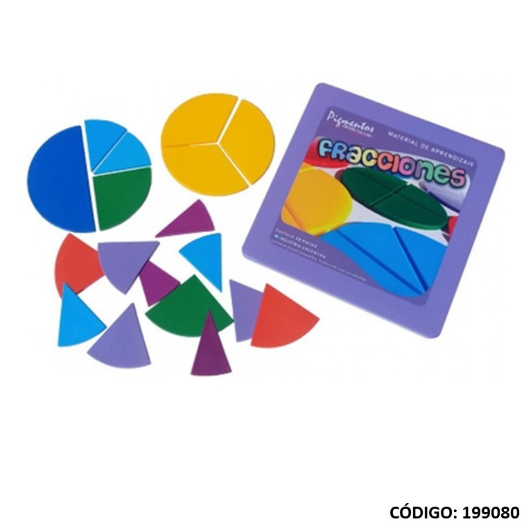 Didáctico fracciones pigmentos
