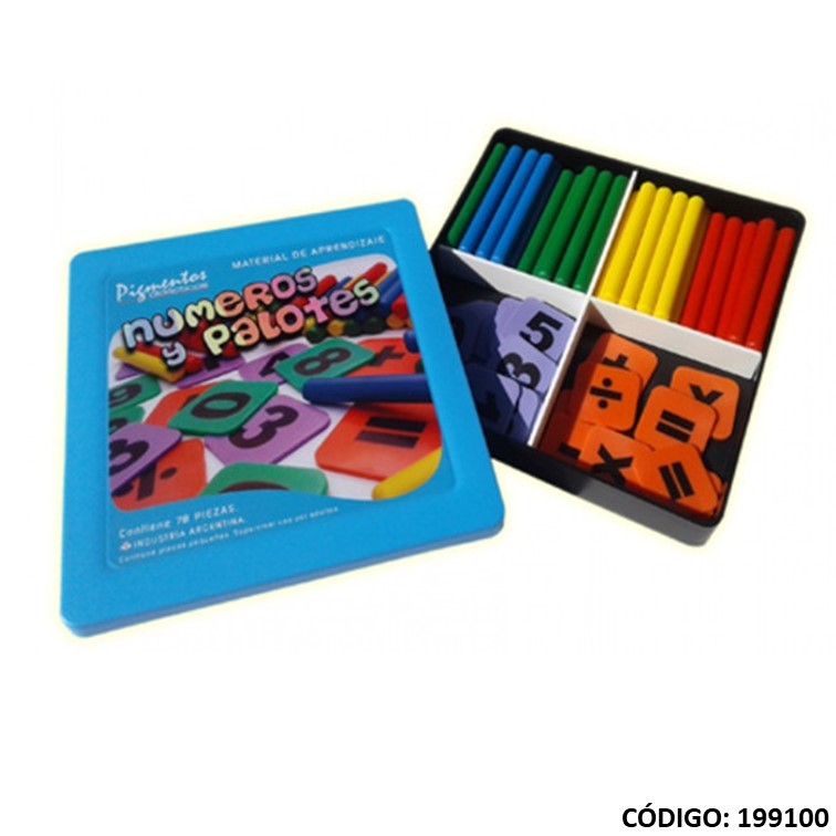 Didáctico numeros y palotes pigmentos