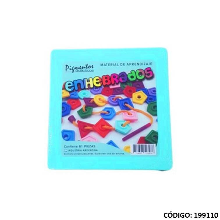Didáctico enhebrados pigmentos