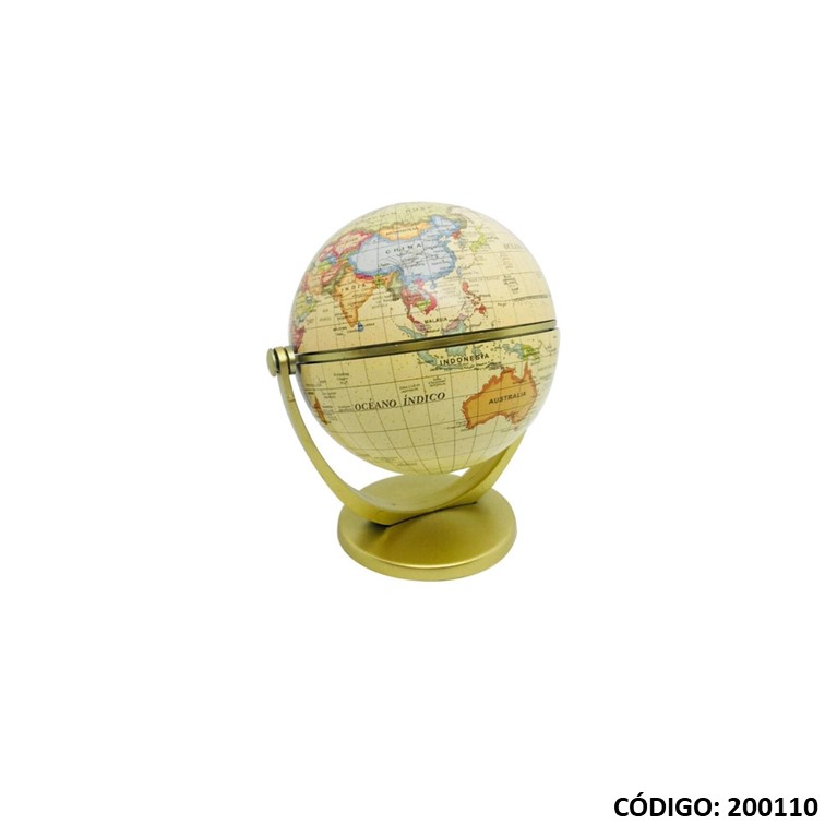 Globo/terr. 10cm. antiguo plastico 107a