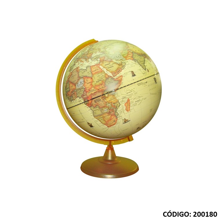Globo/terr. 30cm. antiguo plastico 307aw