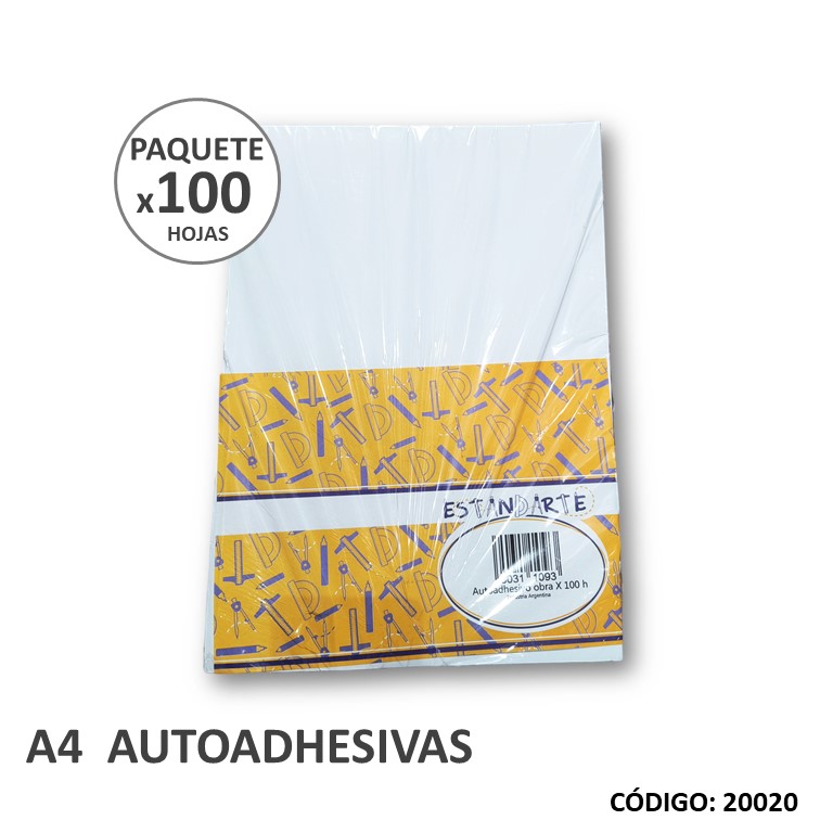 Etiq. estandarte a4 autoadhesivoesiva x100
