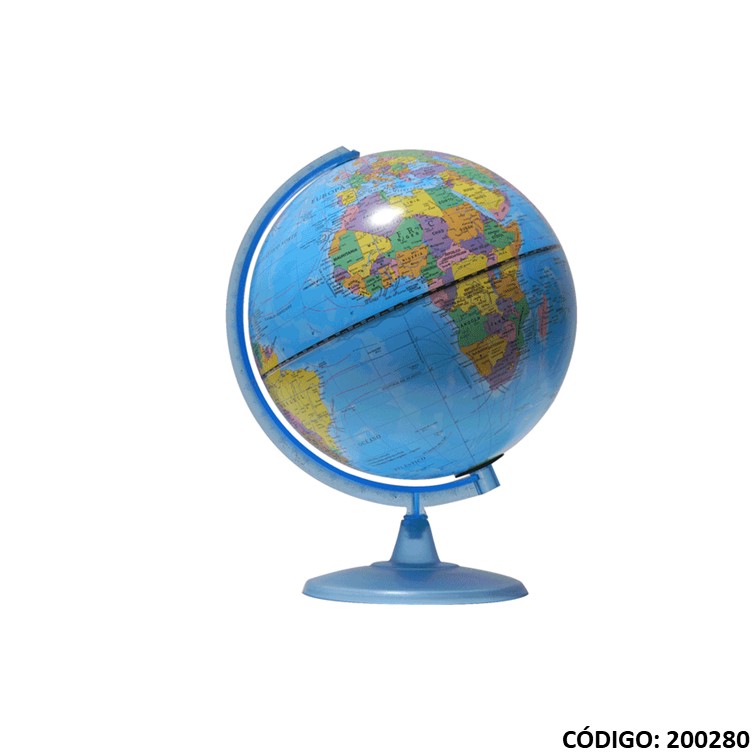 Globo/terr. 20cm. politico plastico 207w