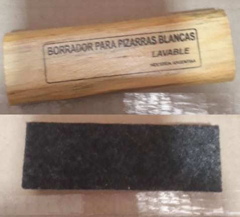 Borrador p/marcador madera lustrada