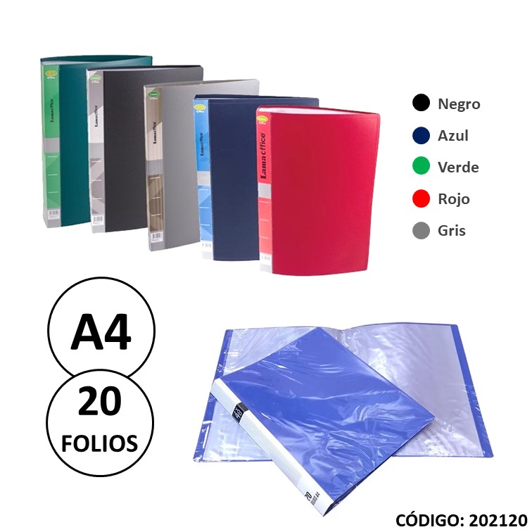 Carpeta polipropileno a4 20 folios