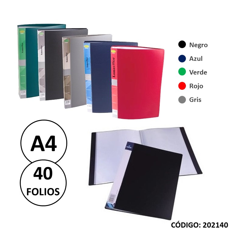 Carpeta polipropileno a4 40 folios