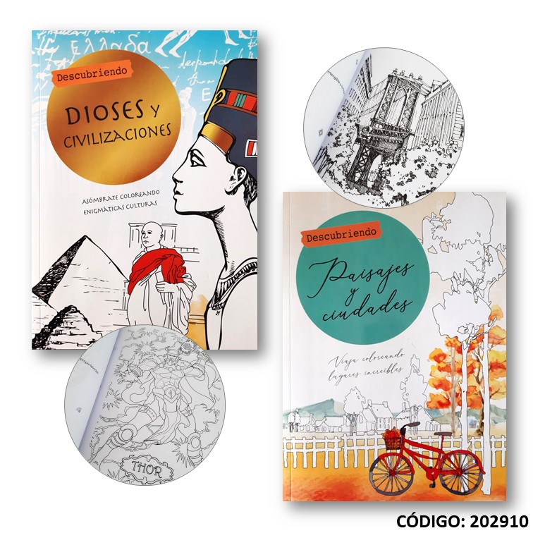 Libro pint descubriendo paisajes/dioses -324