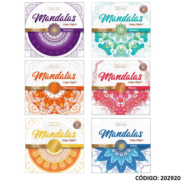 Libro pint arteterapia mandalas p/colorear -321