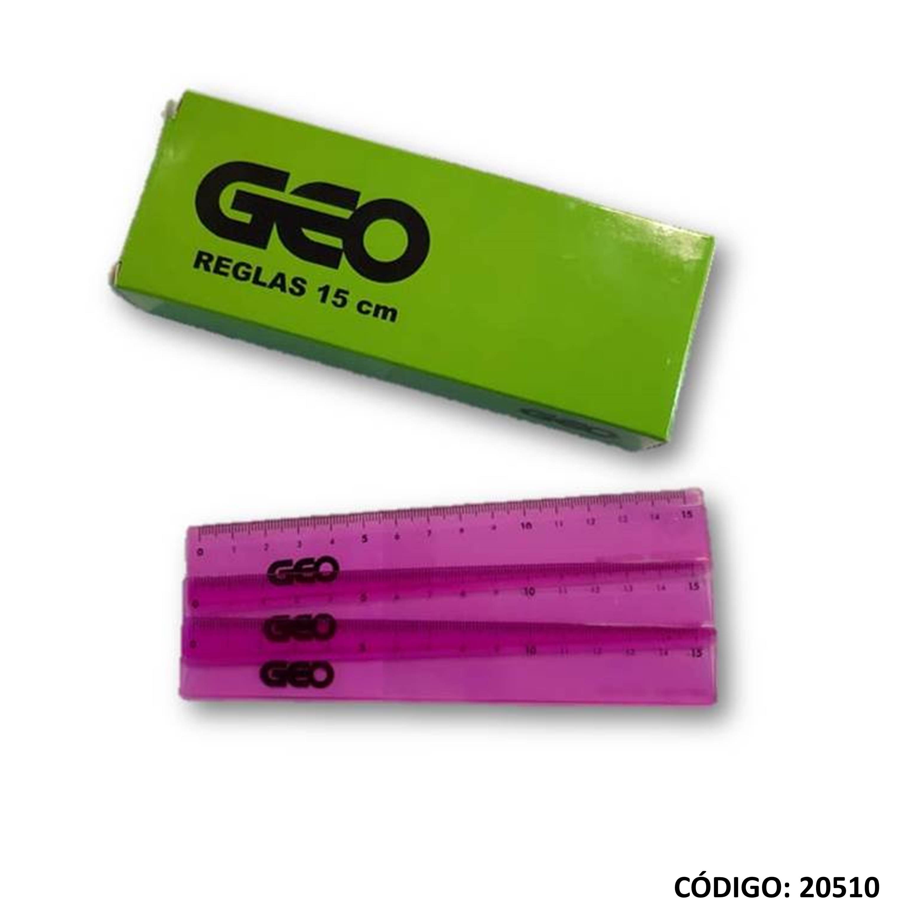 Regla geo color 15cm