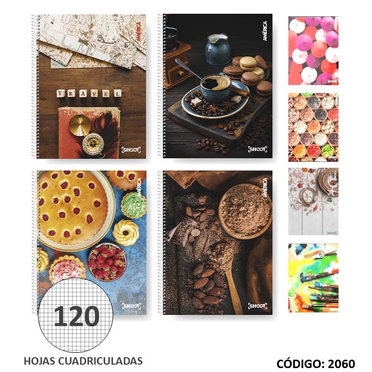 Cuaderno a4 t/d america shoot x120h