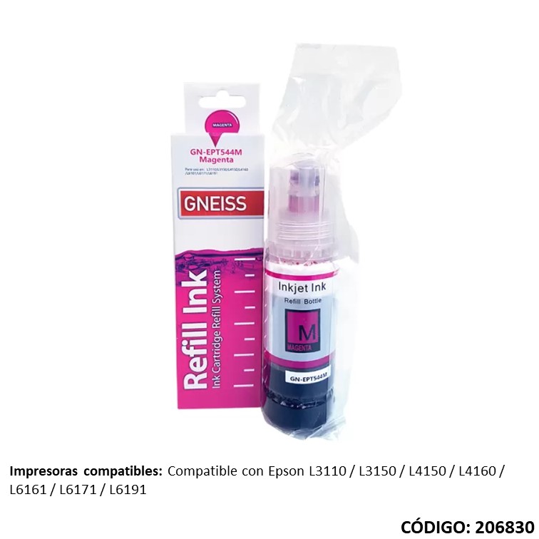 Com botella p/epson 544 magendanta 70ml