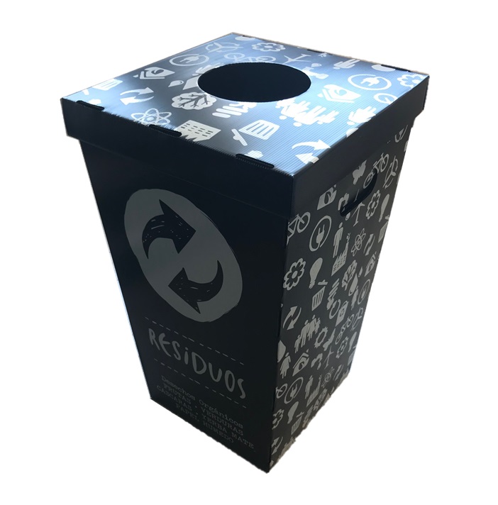 Cesto plastico corrugado plana 60cm