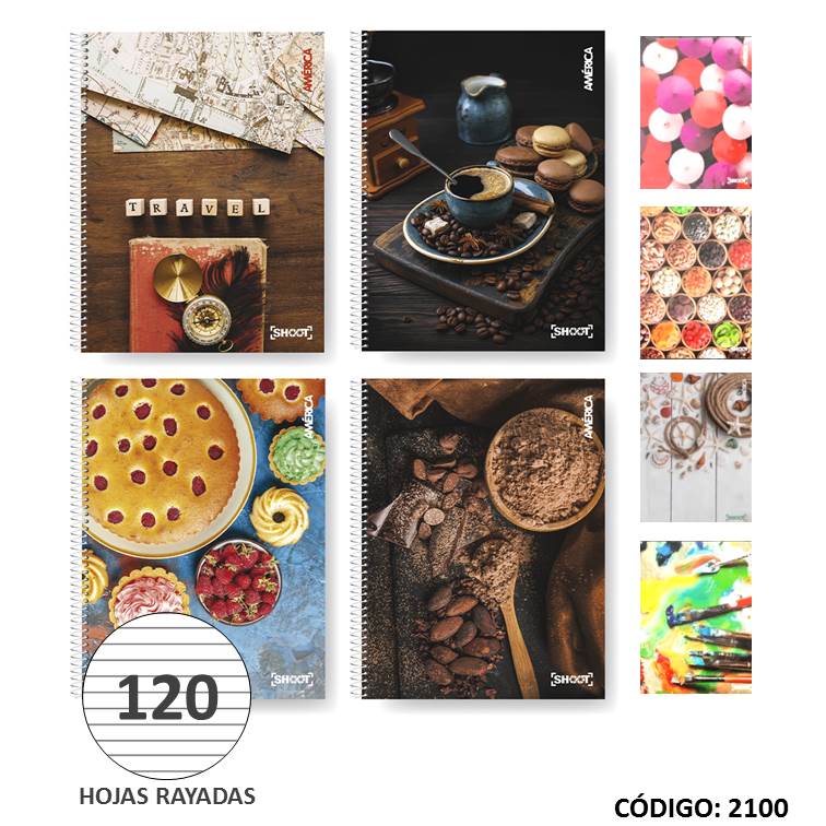 Cuaderno a4 t/d america shoot x120h