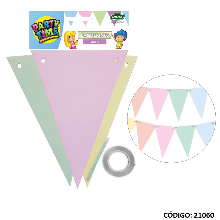 Banderin dilax color pastel