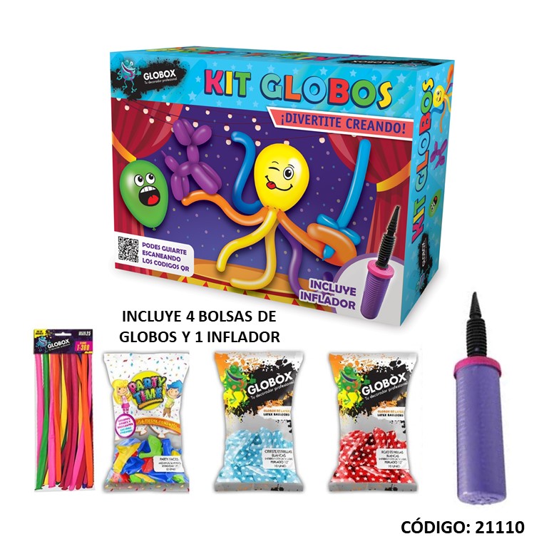 Kit globos globox + inflador