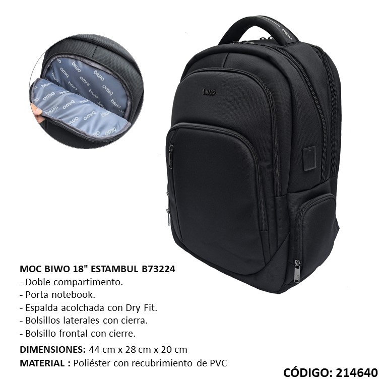 Mochila portanot. biwo 18"" estambul b73100
