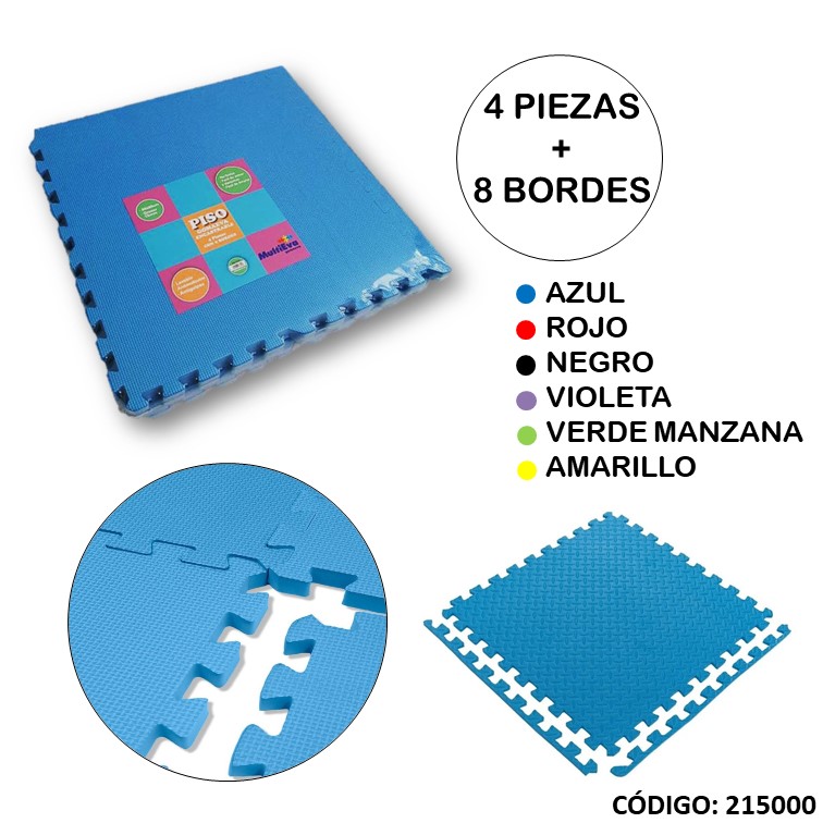 Pisos enc. goma eva 50x50 liso 10mm