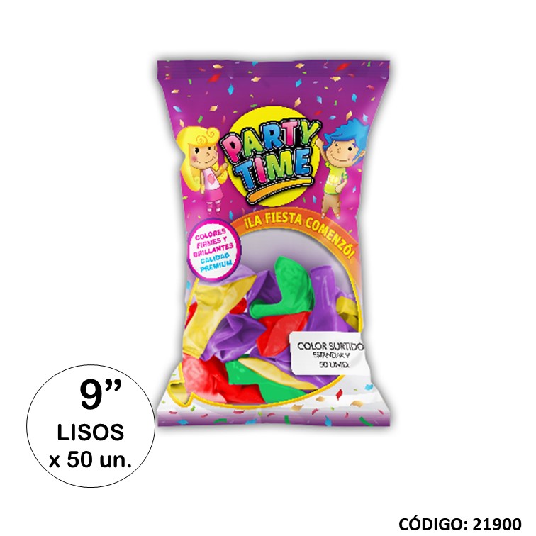 Globo liso surtido 9""