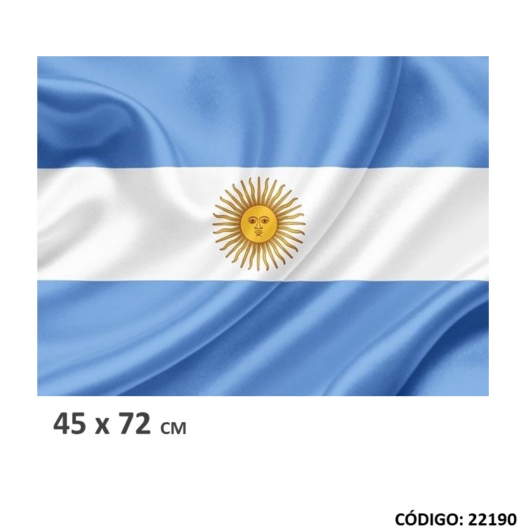 Bandera poliam. 45x72 argentina c/sol