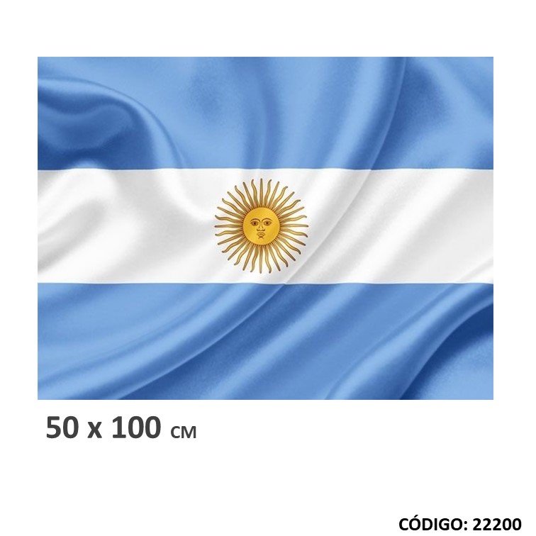 Bandera poliam. 50x100 argentina c/sol