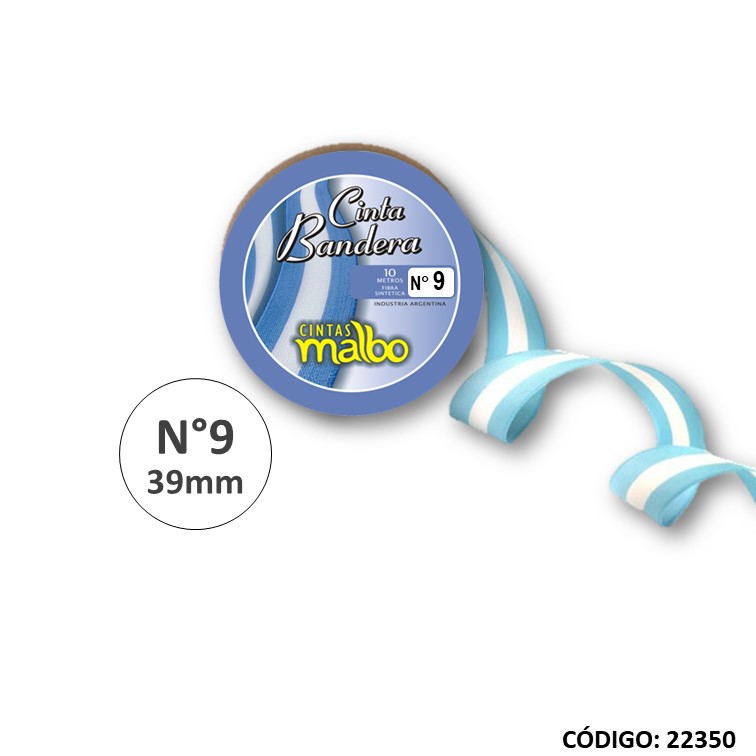 Cinta/bandera argentina n° 9 39mm x10m