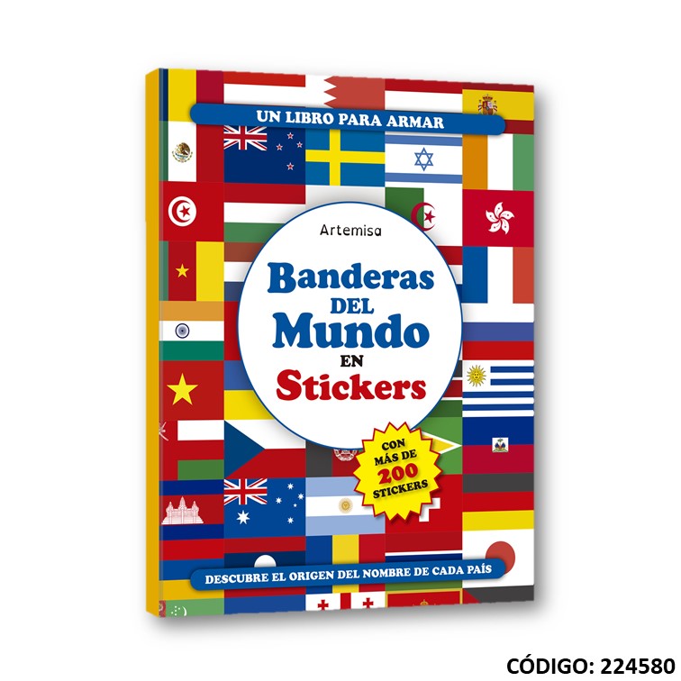 Libro dida banderas del mundo en stickers -164