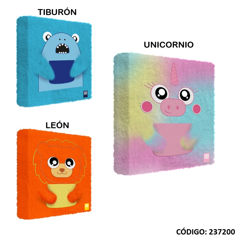 Carpeta 3a cartone big life peluche