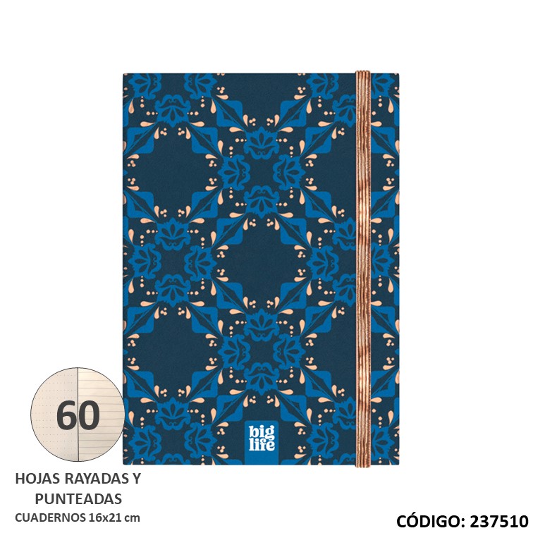 Cuaderno t/d big life 16x21 / bullet x60h. indie