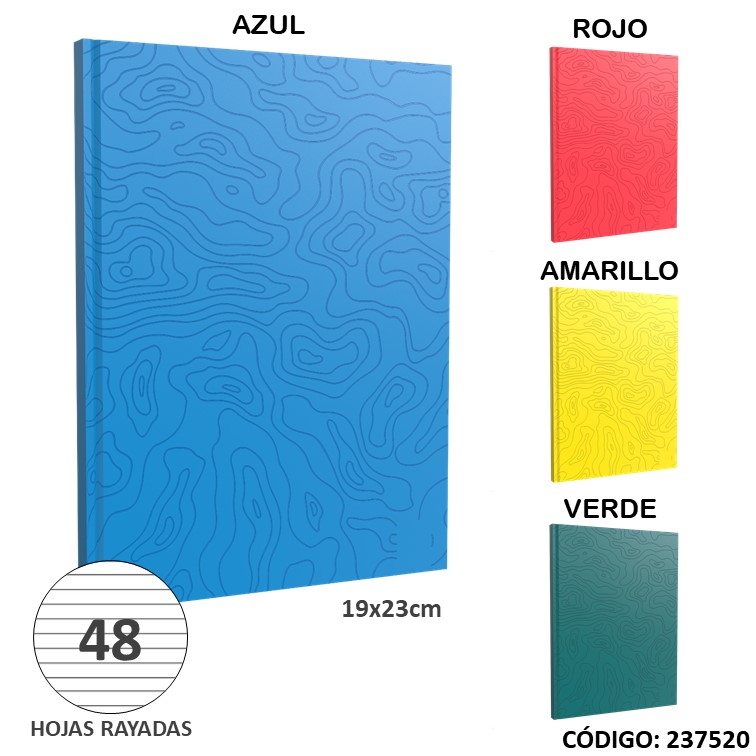 Cuaderno t/d big life 19x23 x48h. color engom