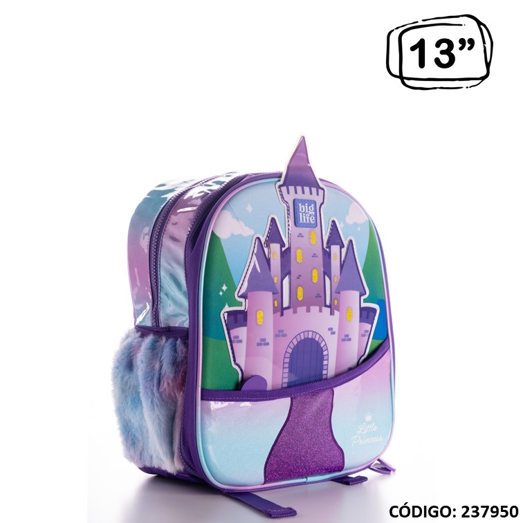 Mochila jardín big life 13"" escenario castillo